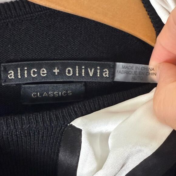 Alice + Olivia Zani Bow Collar Sweater XL - Picture 9 of 11